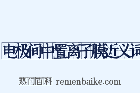 电极间中置离子膜近义词是什么意思的图片